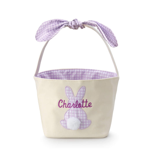Lavender Gingham Easter Basket from The Foggy Dog