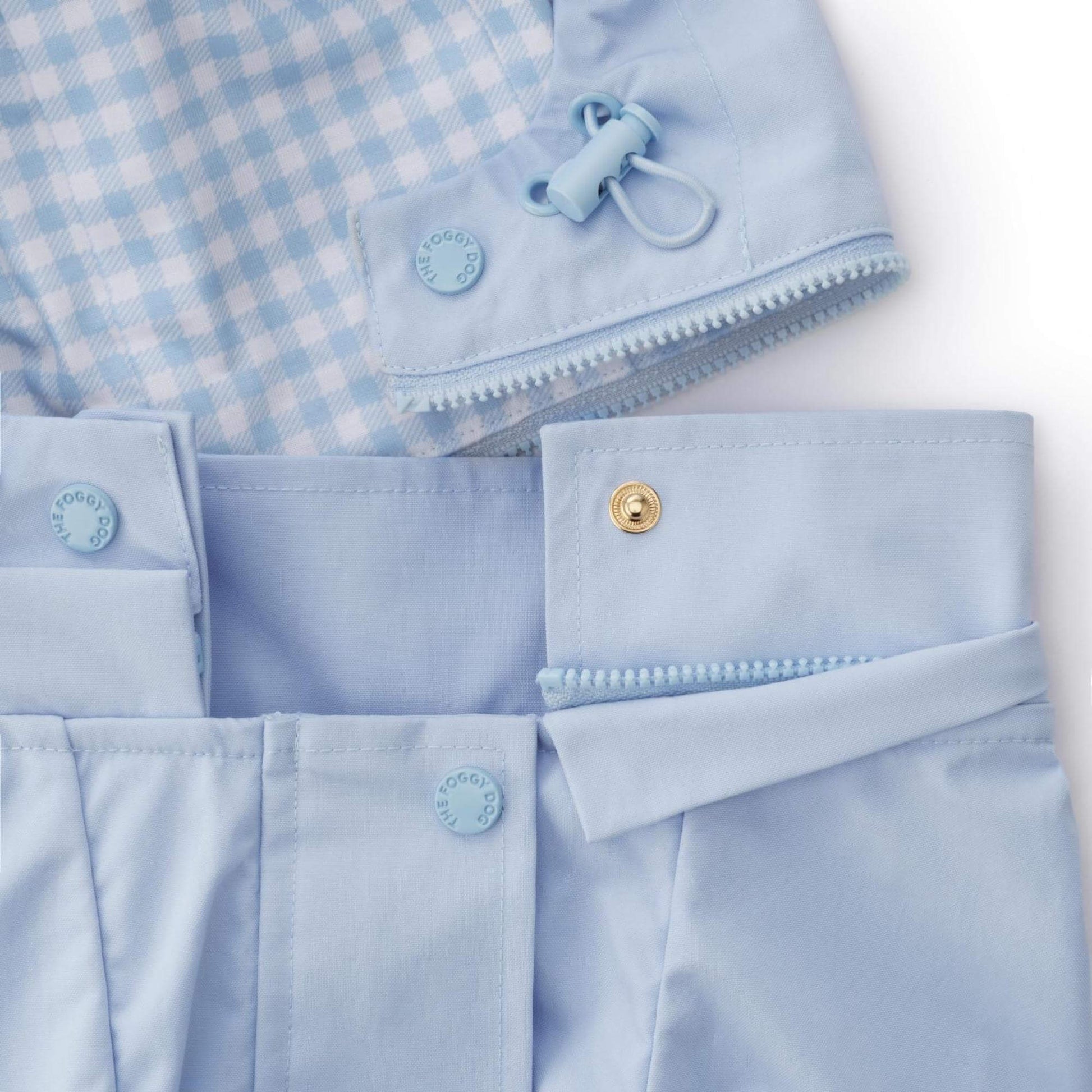 Sky Blue Dog Raincoat from The Foggy Dog