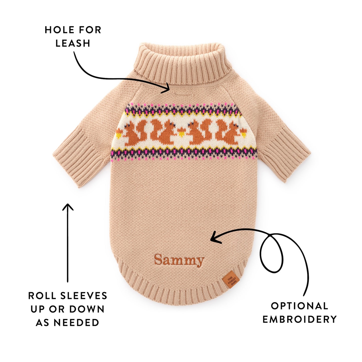 Squirrel Dog Sweater from The Foggy Dog