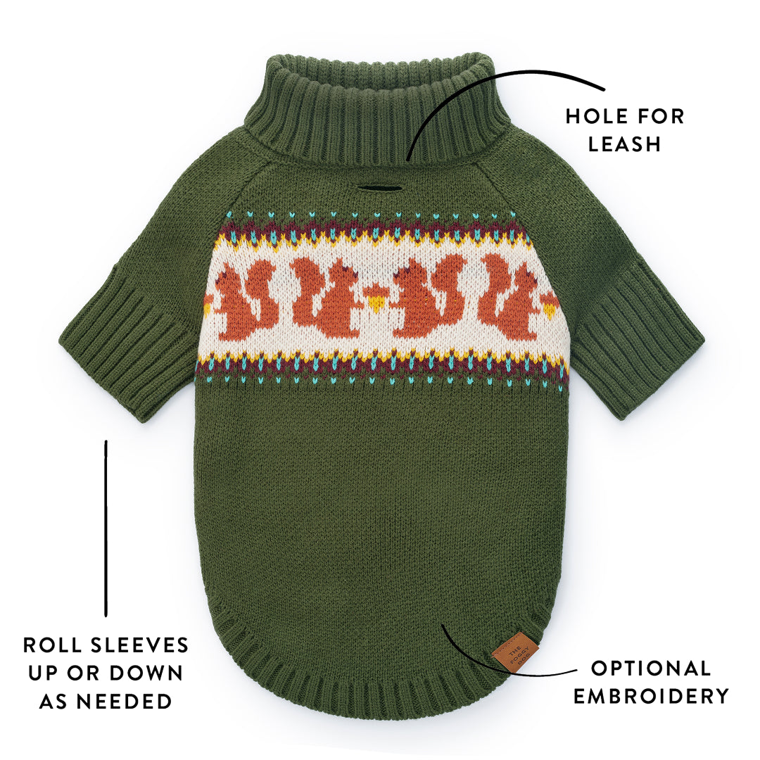 Squirrel Dog Sweater from The Foggy Dog