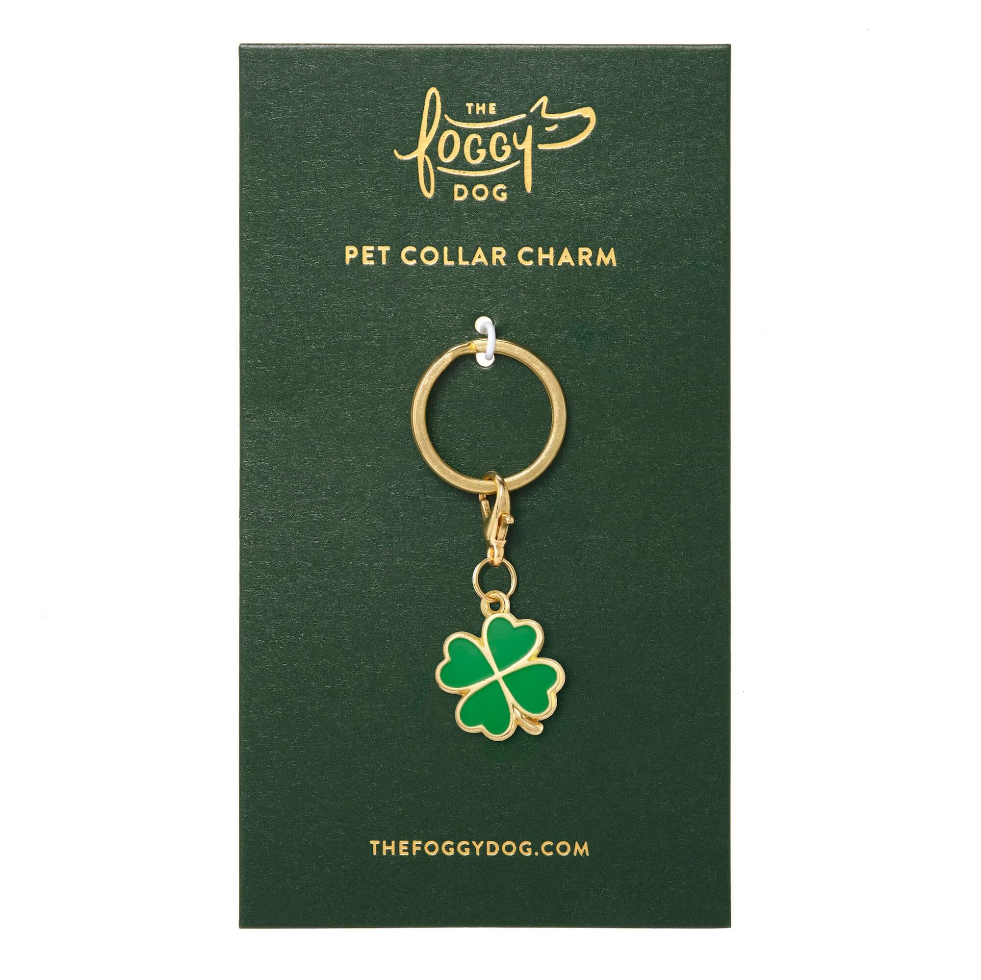 Lucky Clover Collar Charm – The Foggy Dog