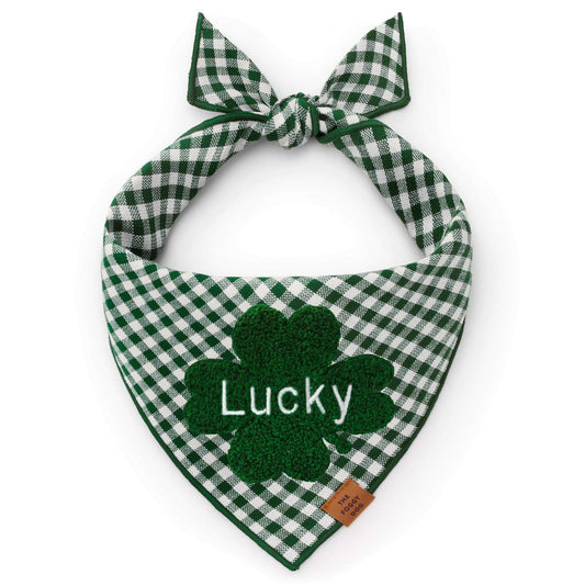 Clover Applique Dog Bandana from The Foggy Dog