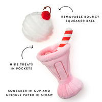 Strawberry Milkshake Interactive Snuffle Dog Toy from The Foggy Dog