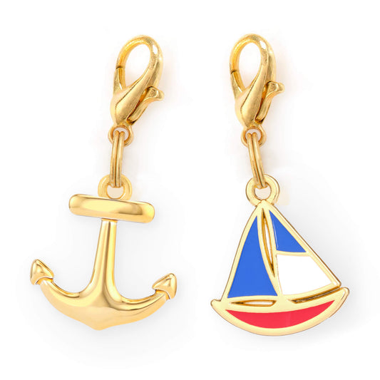 Anchors Away Collar Charm Set from The Foggy Dog