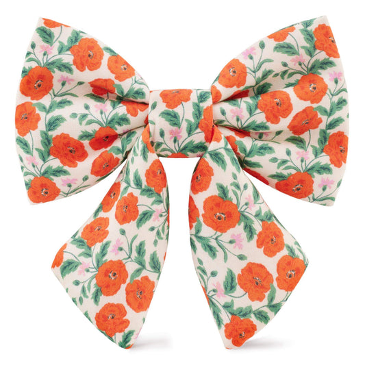 Golden Poppies Lady Dog Bow from The Foggy Dog