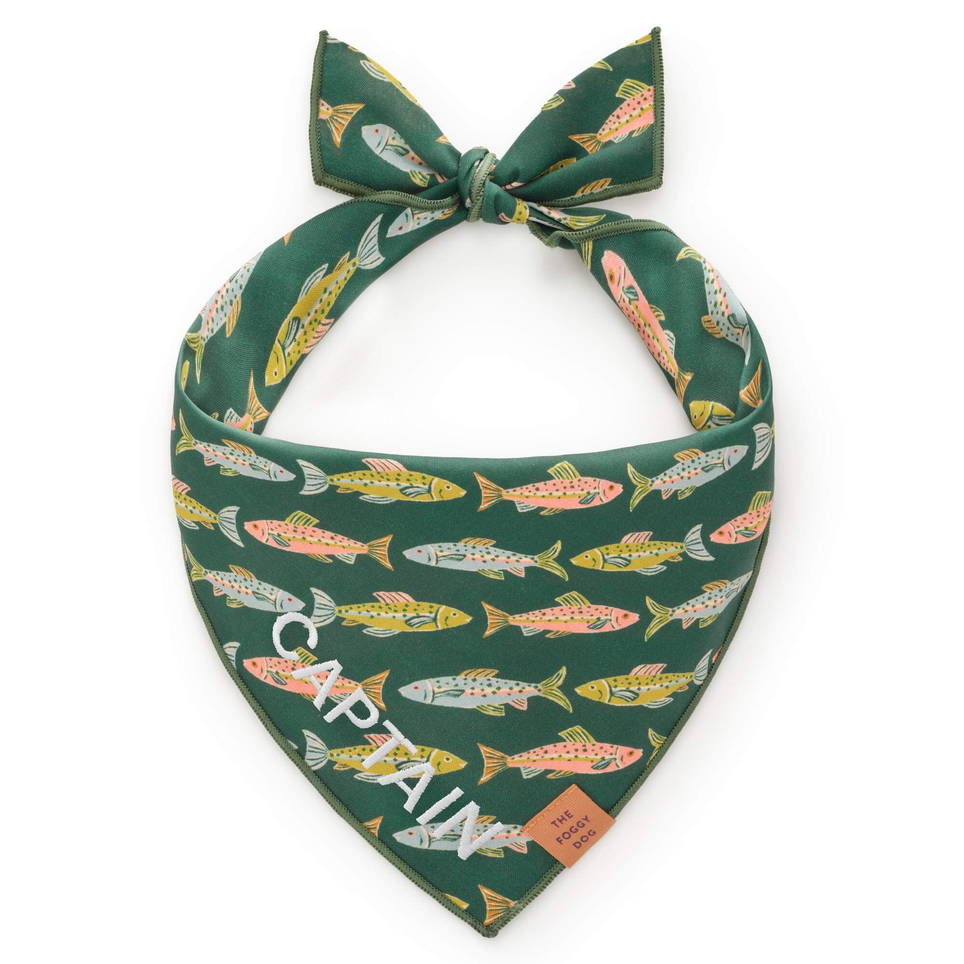 Gone Fishing Dog Bandana from The Foggy Dog