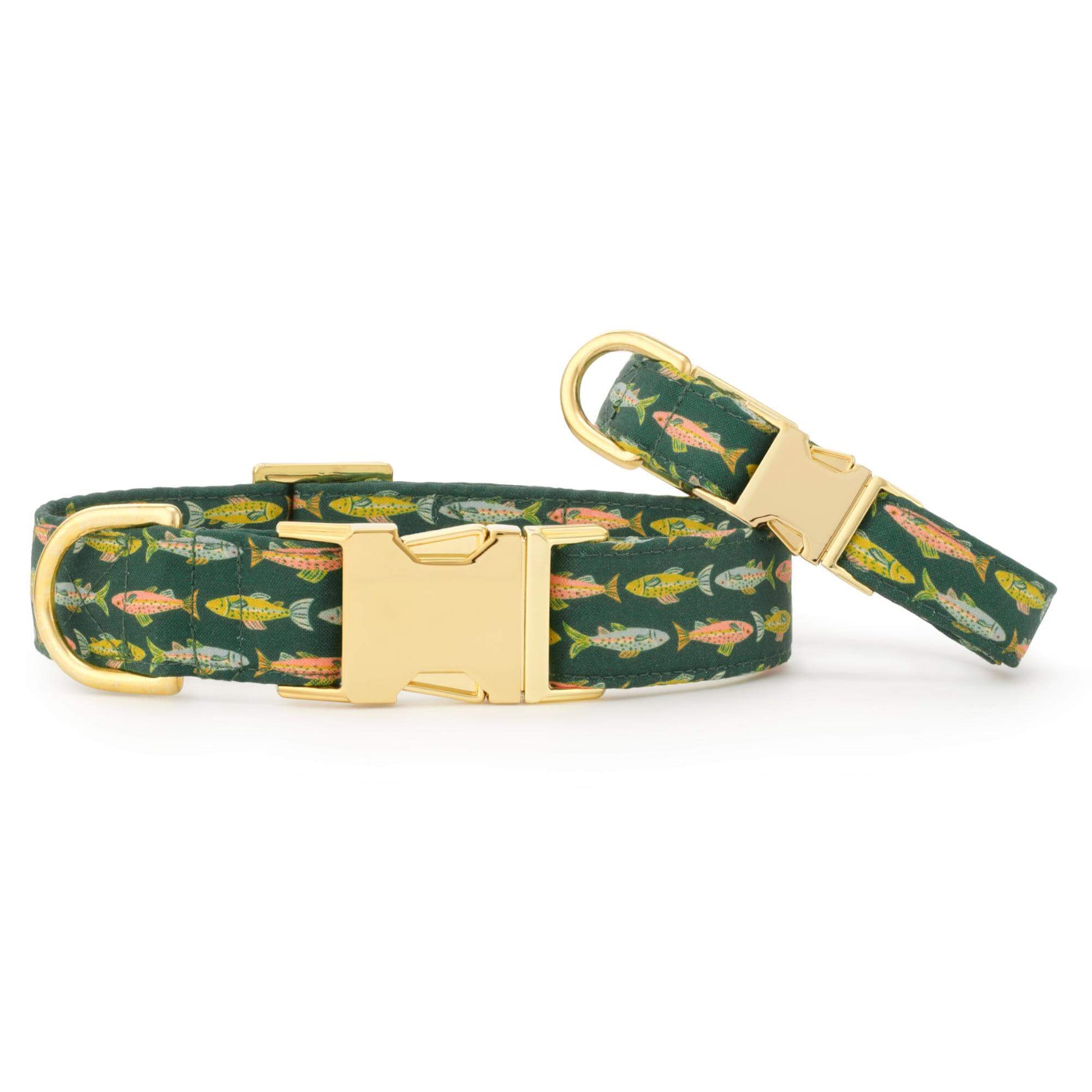 Gone Fishing Dog Collar from The Foggy Dog