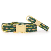 Gone Fishing Dog Collar from The Foggy Dog