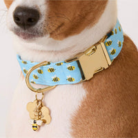 Honey Bee Collar Charm and Cloud Pet ID Tag from The Foggy Dog