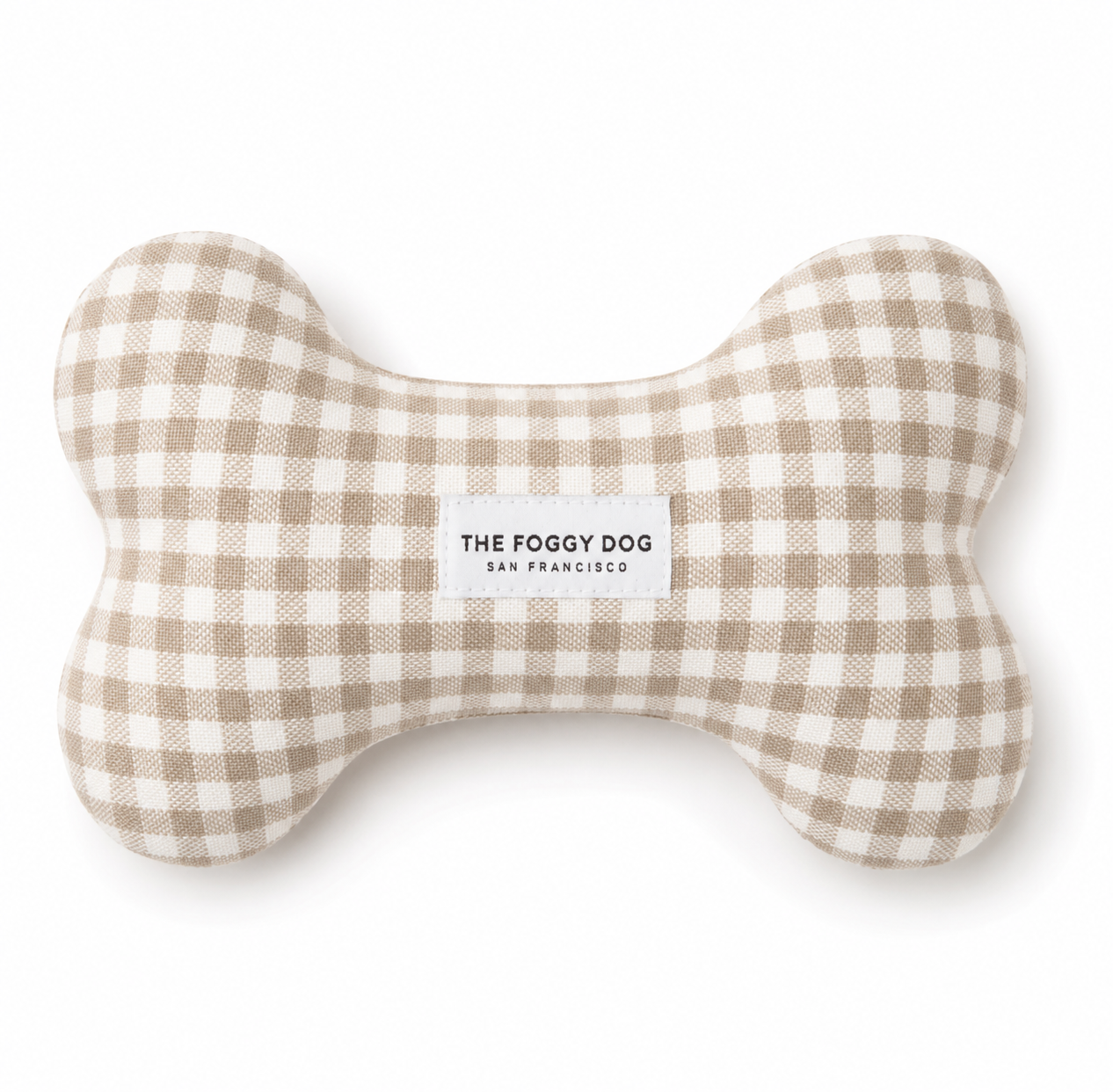 Mushroom Brown Gingham Dog Squeaky Toy view 1