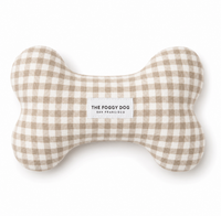Mushroom Brown Gingham Dog Squeaky Toy view 1