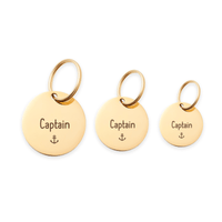 Circle Pet ID Tag: Anchor Icon from The Foggy Dog