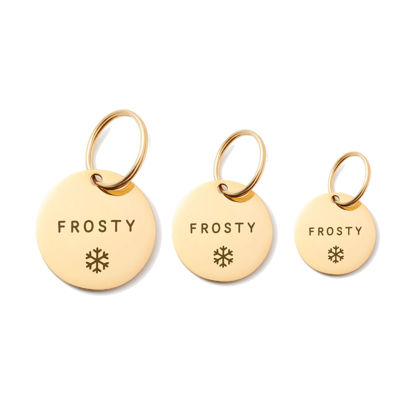Circle Pet ID Tag: Snowflake Icon from The Foggy Dog