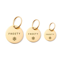 Circle Pet ID Tag: Snowflake Icon from The Foggy Dog