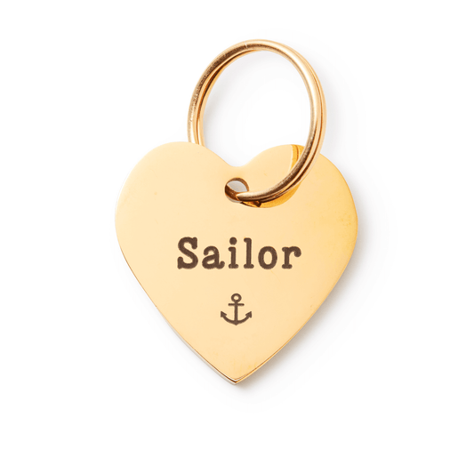 Heart Pet ID Tag: Anchor Icon from The Foggy Dog