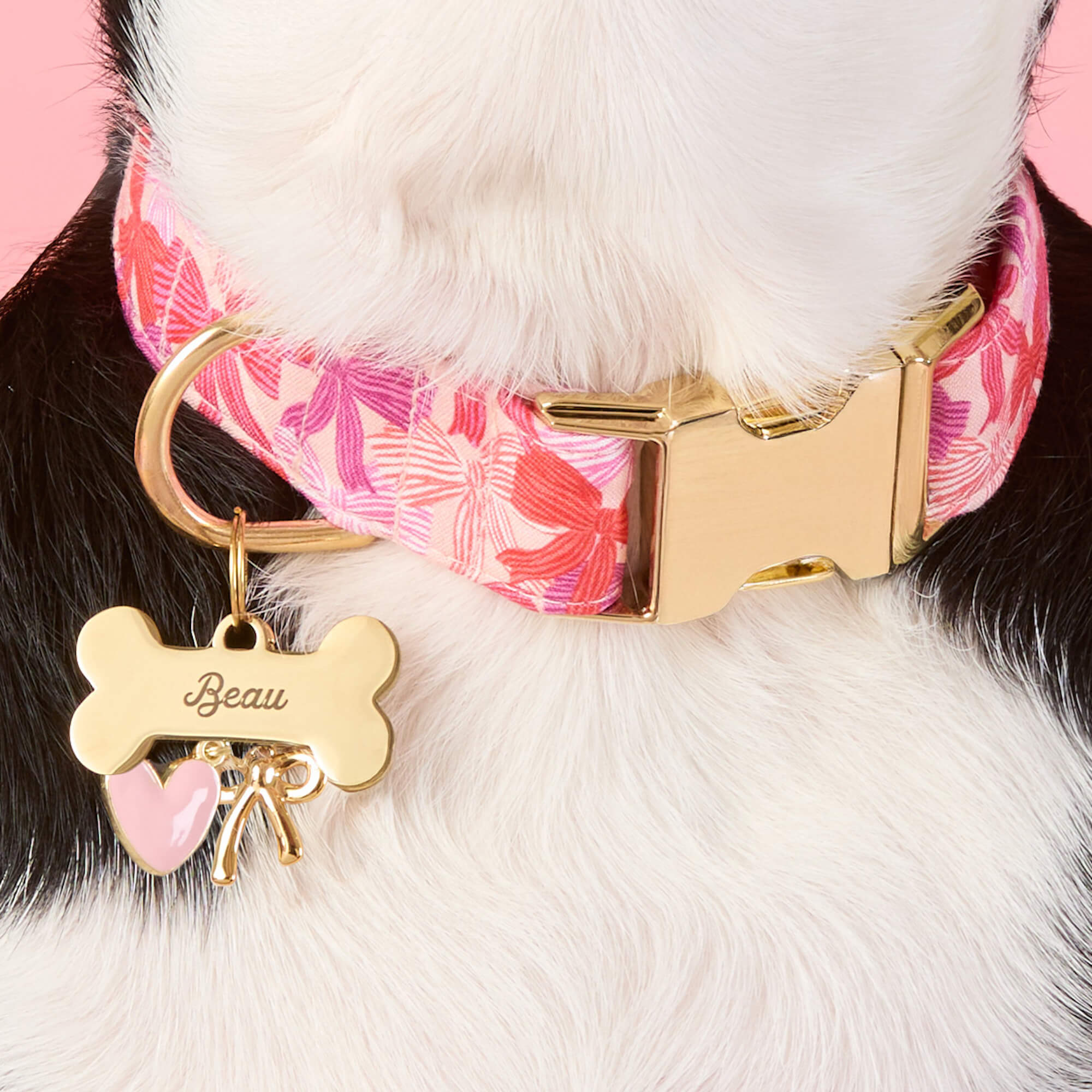 Pink Heart Collar Charm – The Foggy Dog