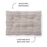 Ticking Stripe Dog Travel Mat from The Foggy Dog