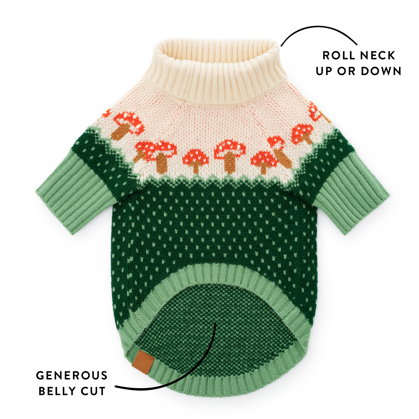 Toadstool Dog Sweater from The Foggy Dog
