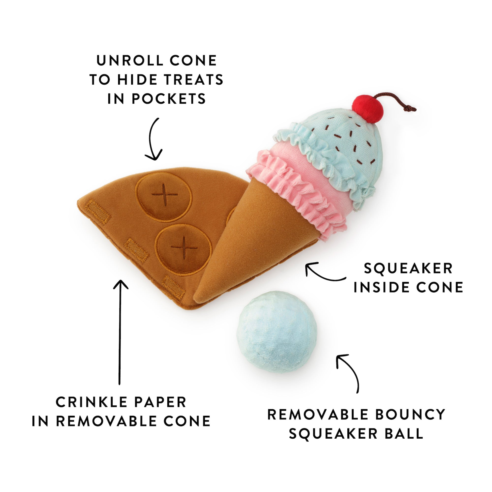 Ice Cream Interactive Snuffle Dog Toy – The Foggy Dog