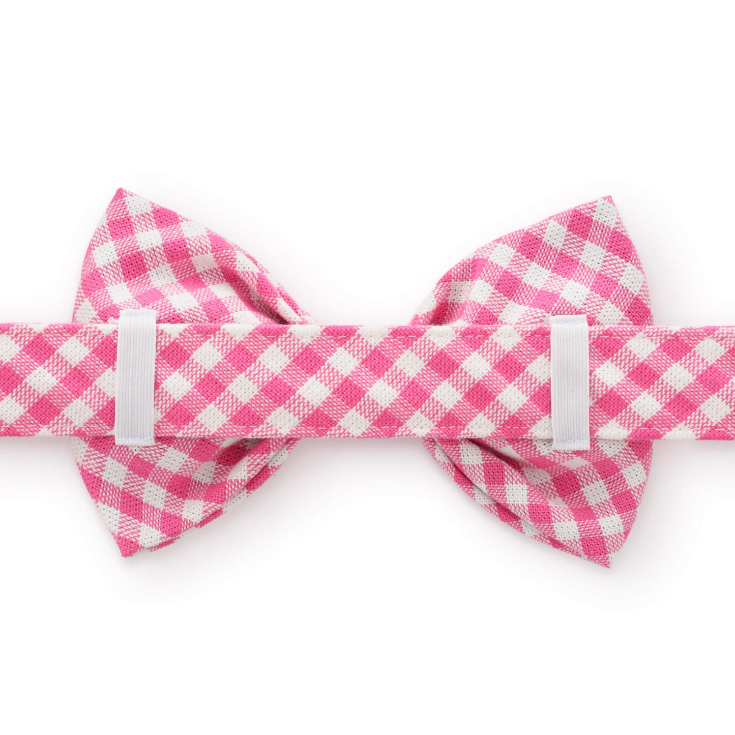 Hot Pink Gingham Bow Tie Collar from The Foggy Dog