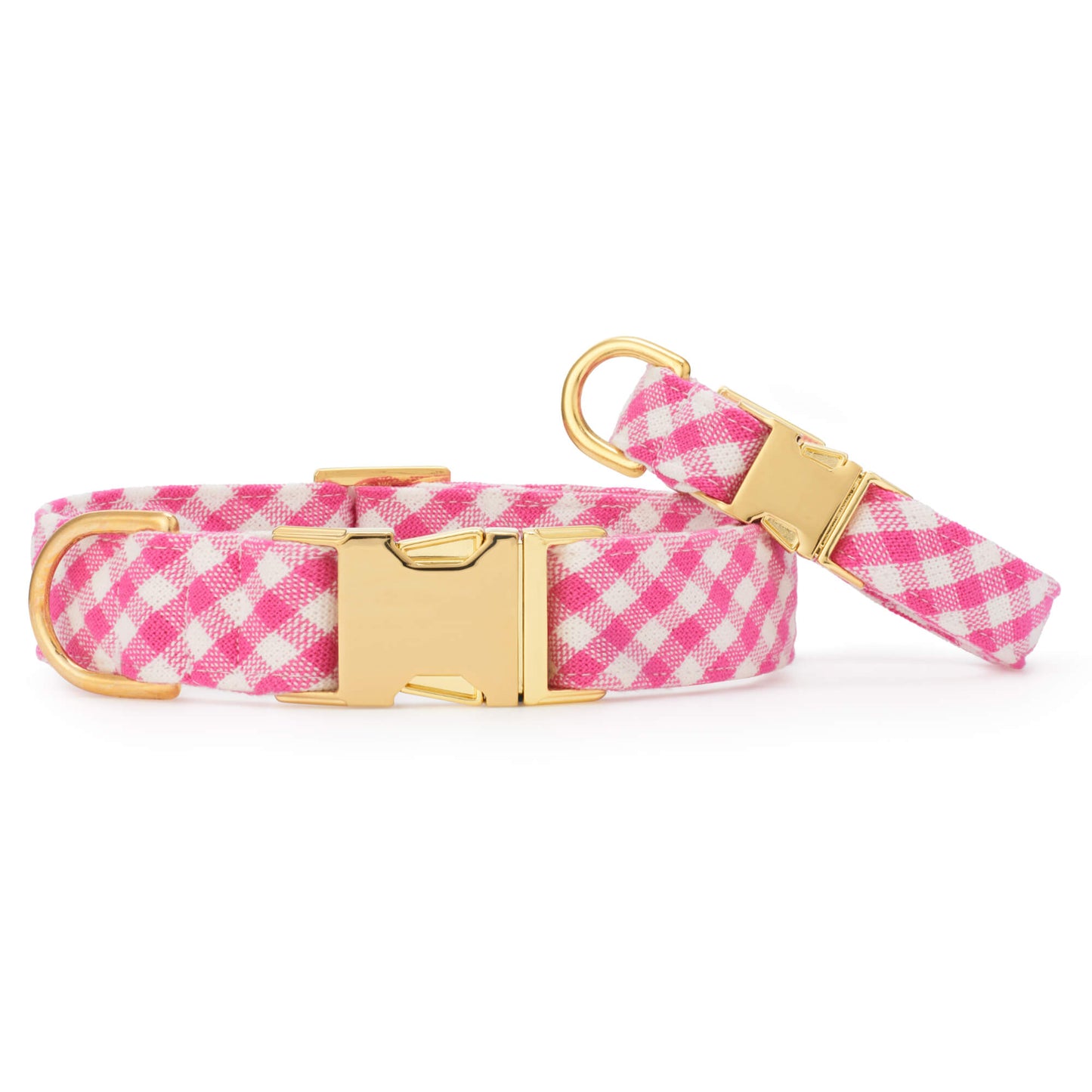 Hot Pink Gingham Dog Collar from The Foggy Dog