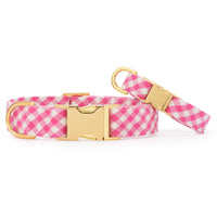 Hot Pink Gingham Dog Collar from The Foggy Dog