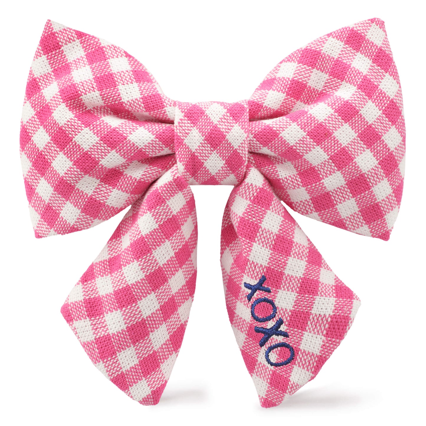 Hot Pink Gingham Lady Dog Bow from The Foggy Dog