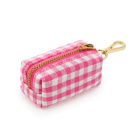 Hot Pink Gingham Waste Bag Holder from The Foggy Dog