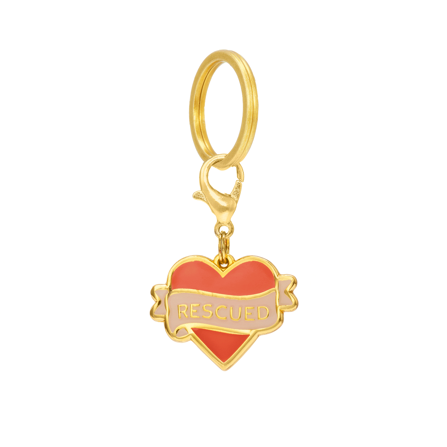 Rescued With Love Collar Charm from The Foggy Dog