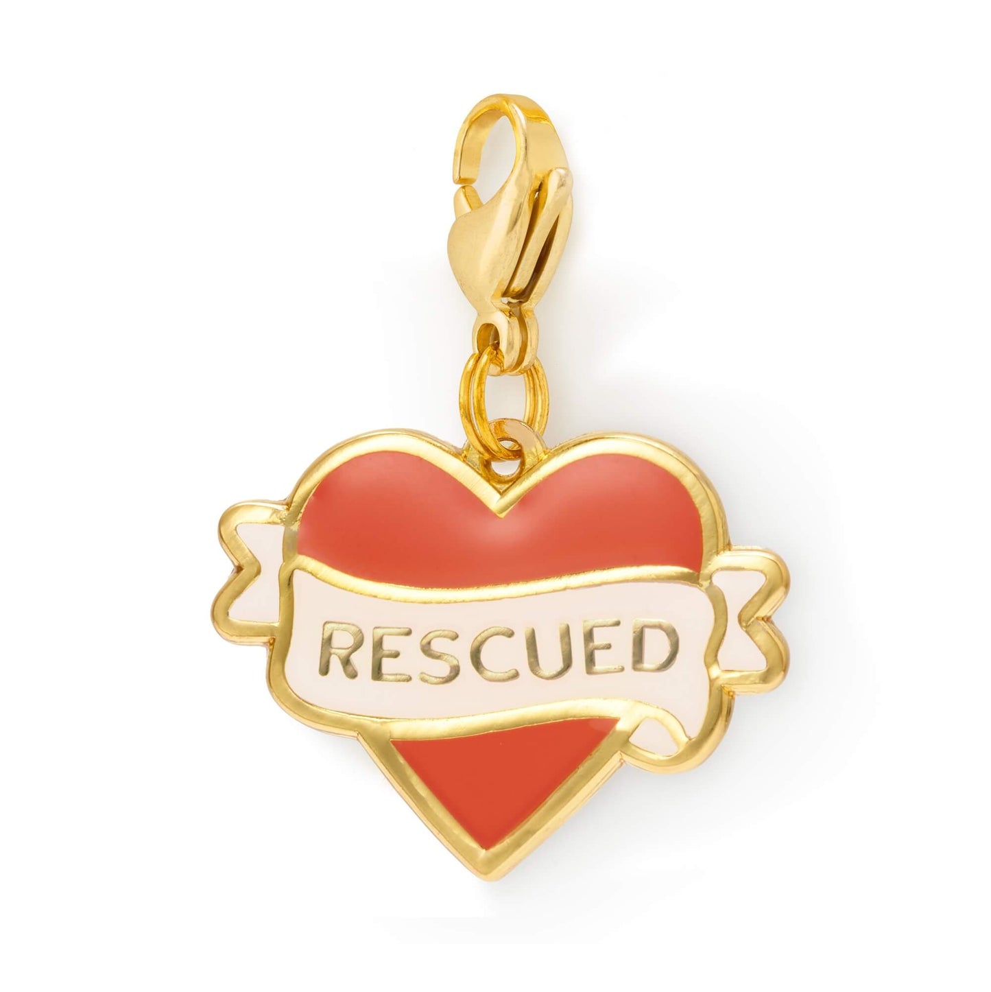 Rescued With Love Collar Charm from The Foggy Dog