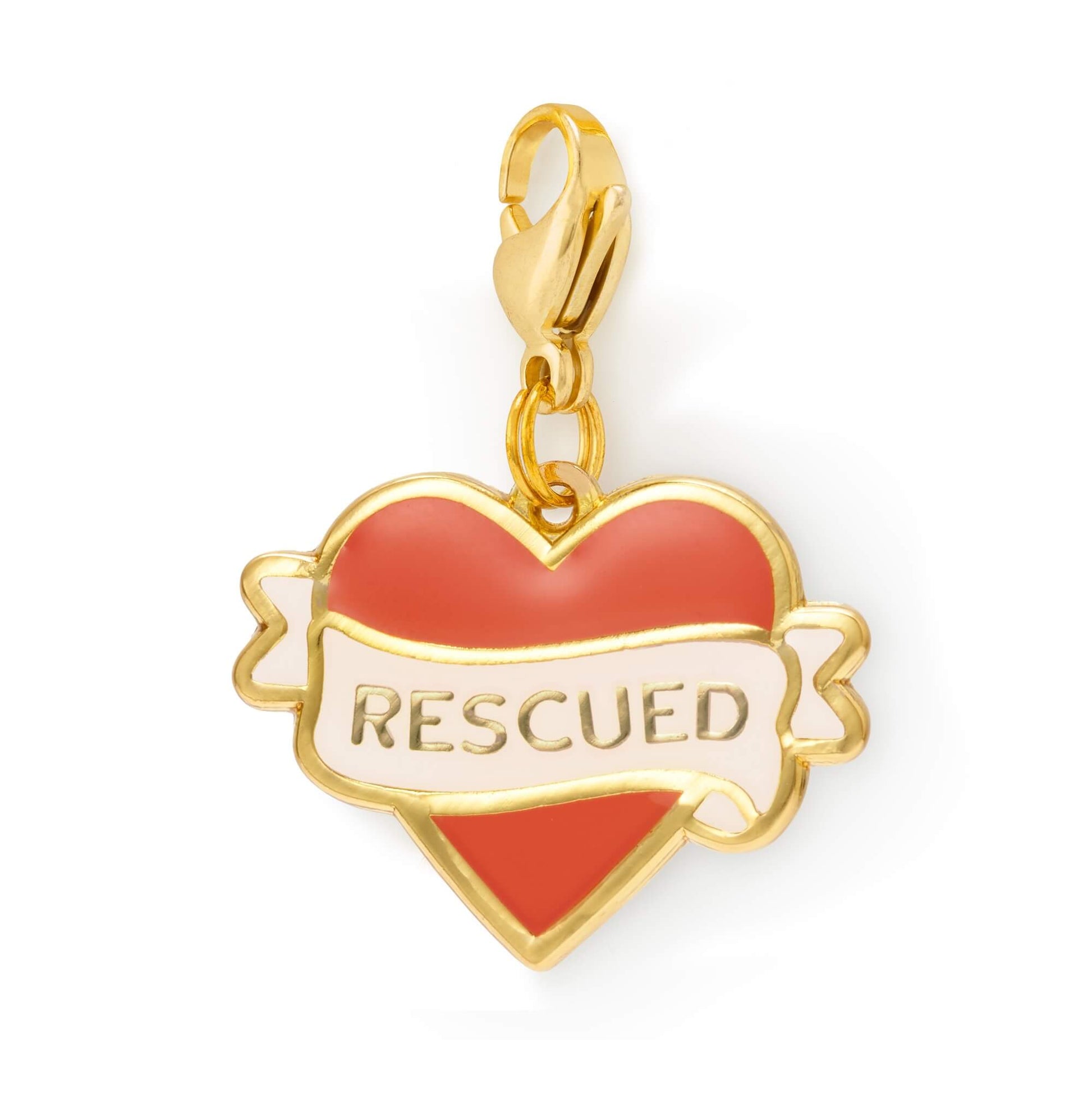 Rescued With Love Collar Charm from The Foggy Dog