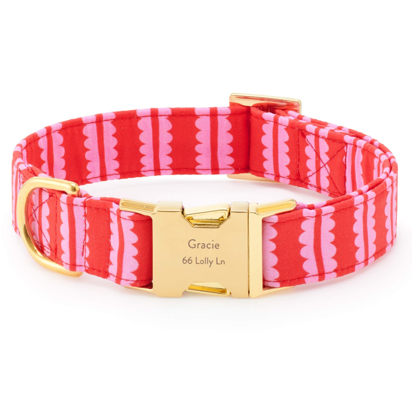 Scallop Stripe Dog Collar from The Foggy Dog