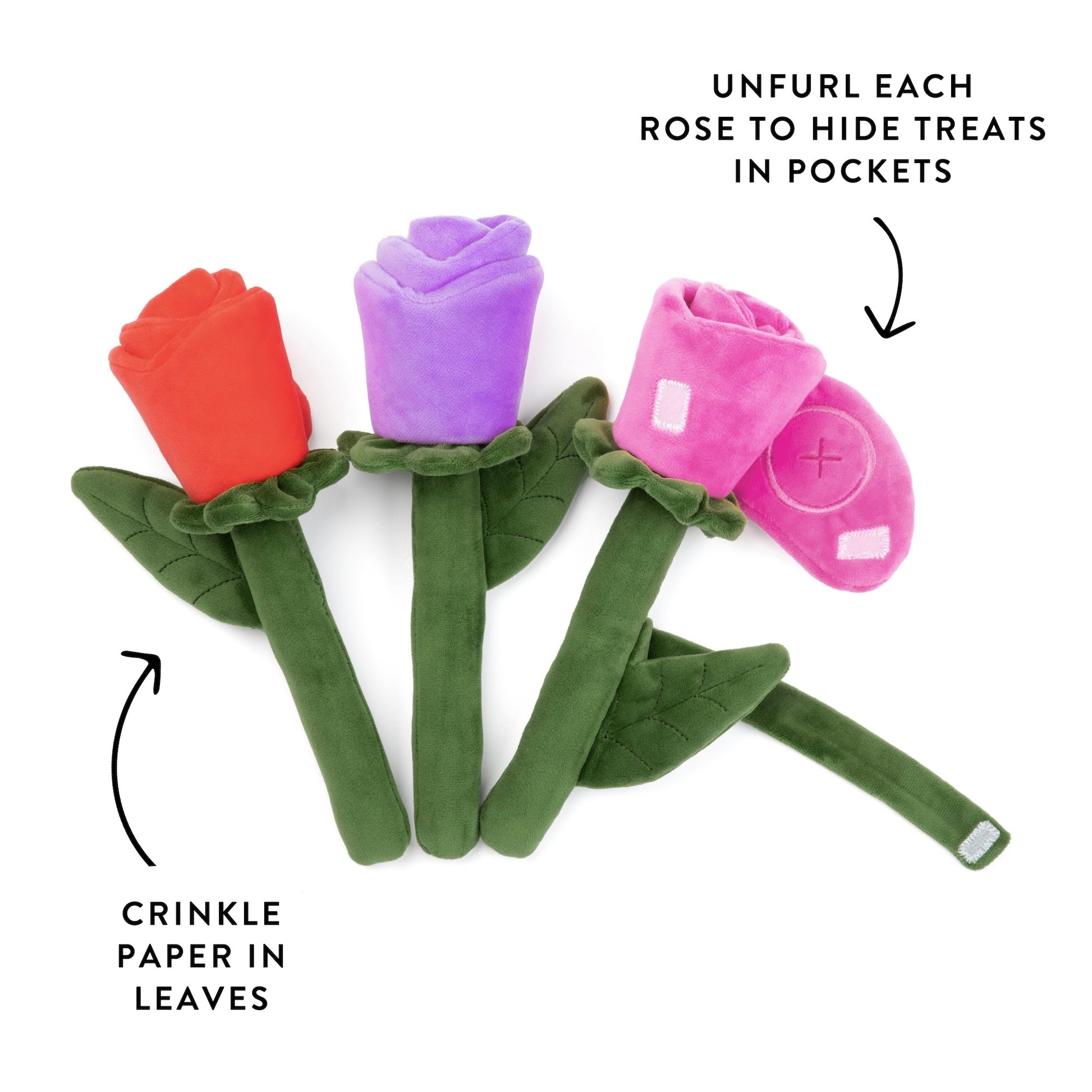 Bouquet of Roses Valentine's Day Interactive Snuffle Dog Toy Bouquet of Roses Valentine's Day Interactive Snuffle Dog Toy