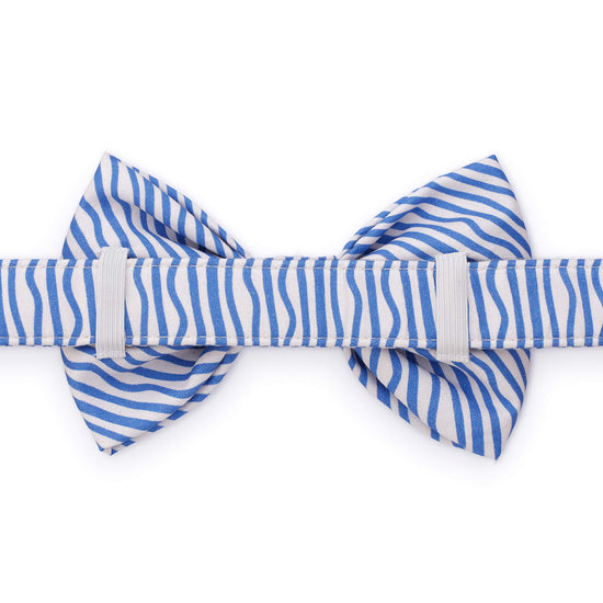 Blue Waves Dog Bow Tie