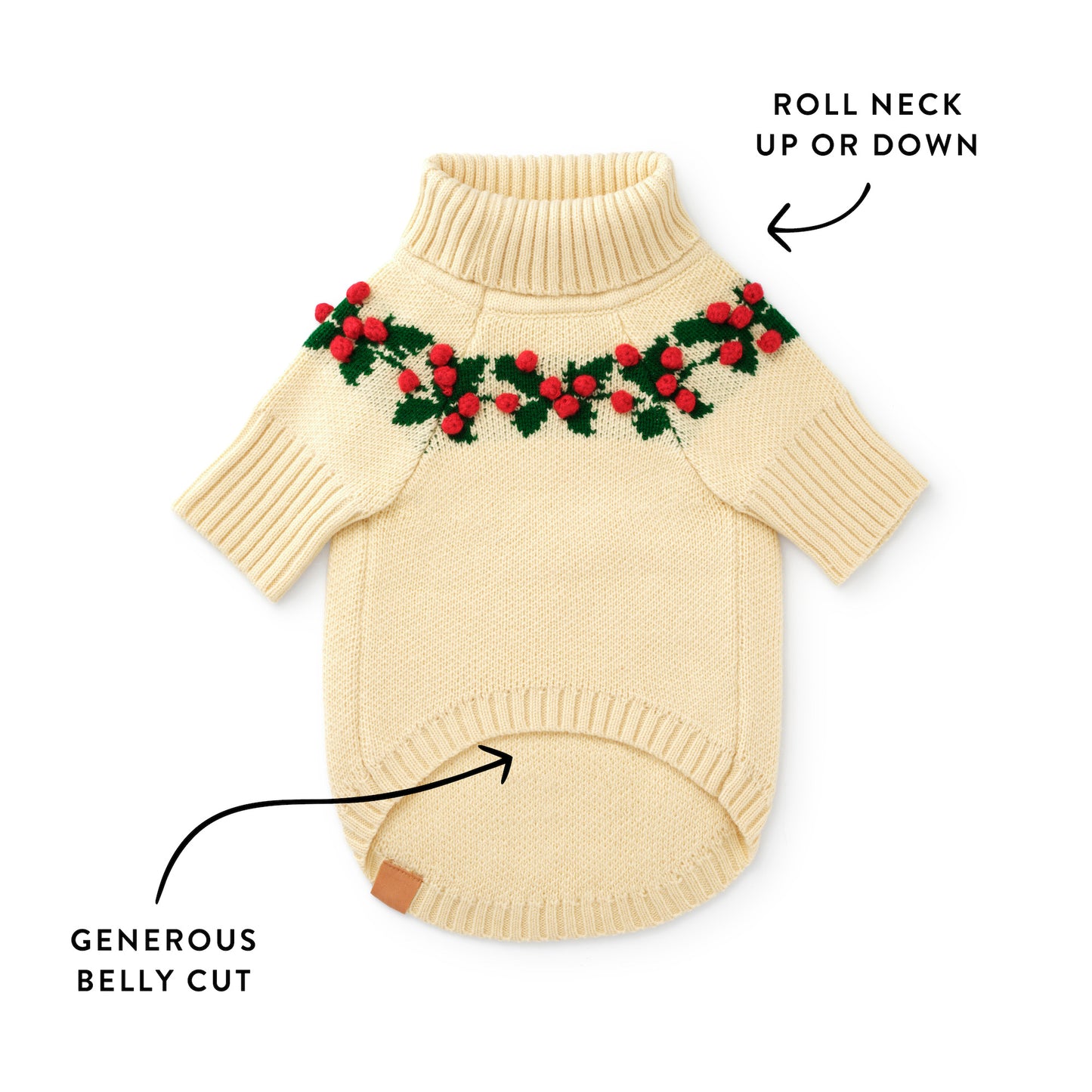 Holly Bobble Dog Sweater