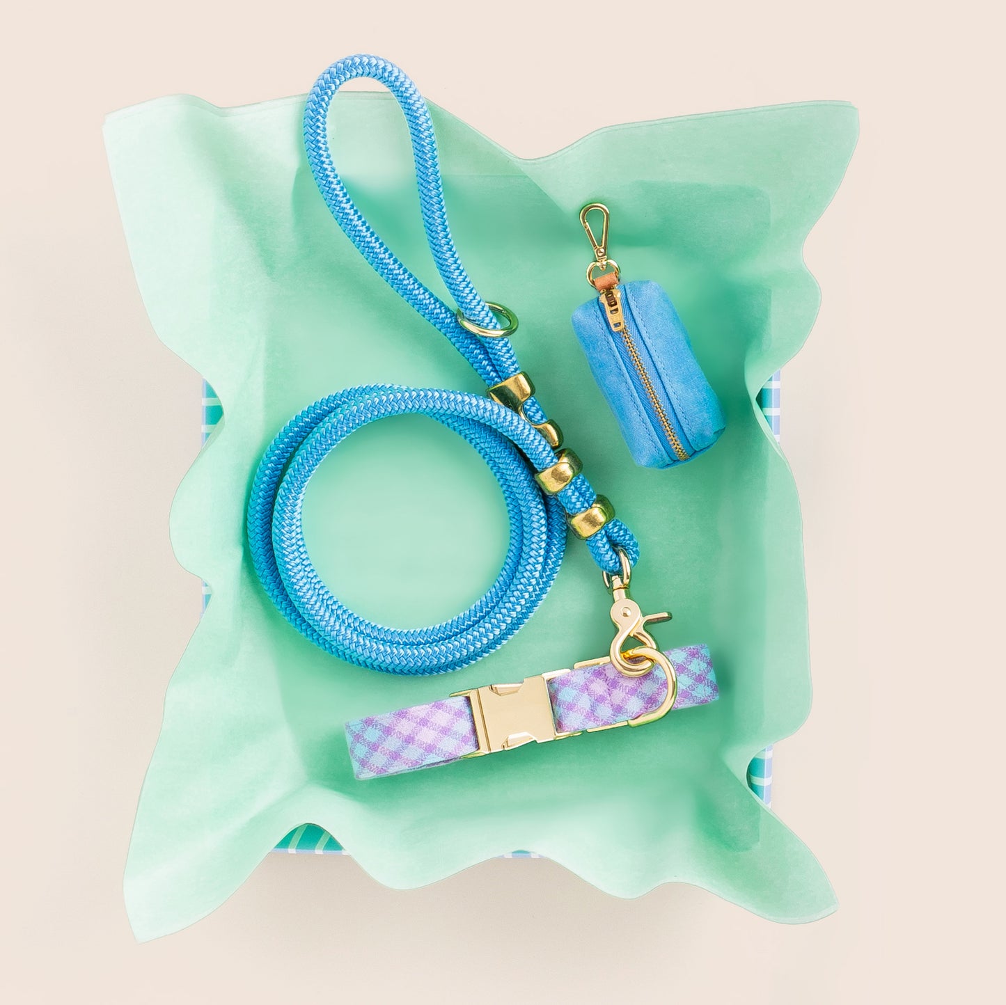 Sorbet Plaid Flannel Dog Collar from The Foggy Dog