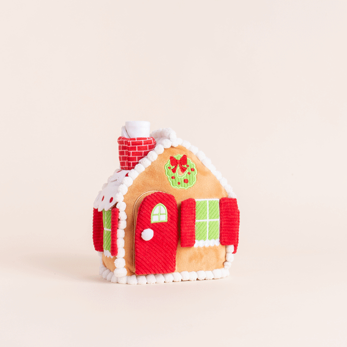Gingerbread House Interactive Snuffle Dog Toy from The Foggy Dog