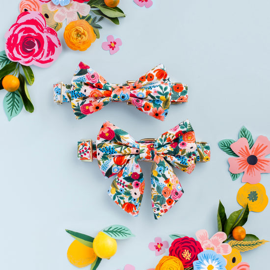 Rifle Paper Co. x TFD Garden Party Dog Bow Tie from The Foggy Dog