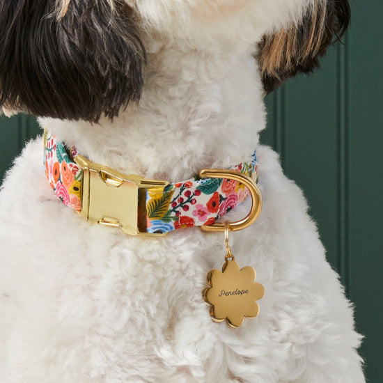Flower pet ID tag from The Foggy Dog