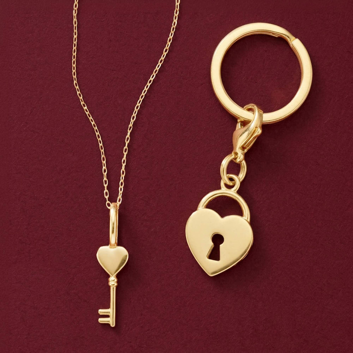 Key to My Heart Necklace and Collar Charm Set from The Foggy Dog