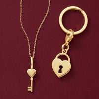 Key to My Heart Necklace and Collar Charm Set from The Foggy Dog