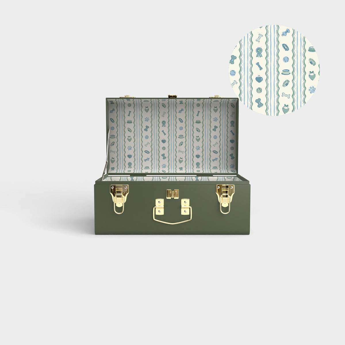 Mini Trunk - Dog Days - Green, from The Foggy Dog