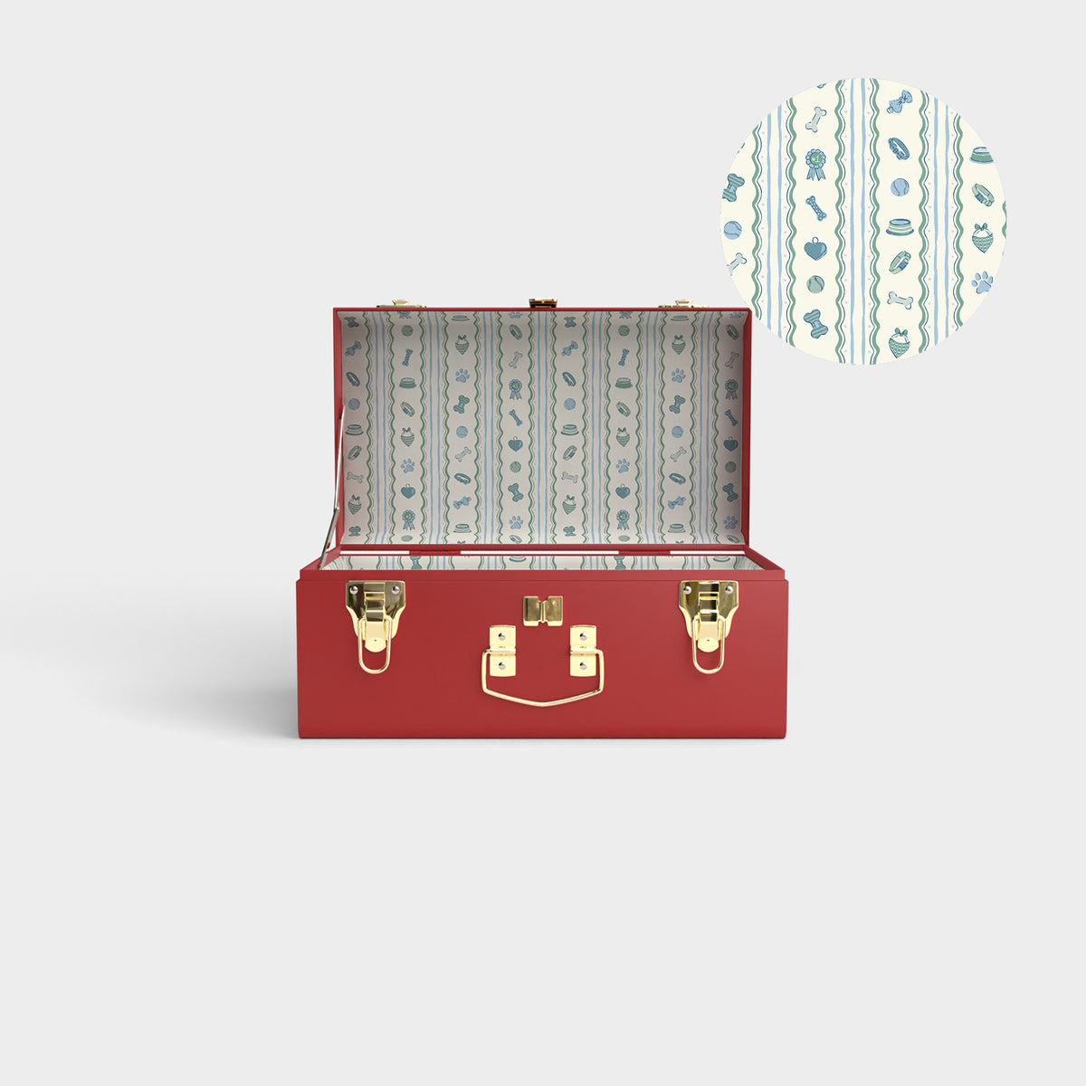 Mini Trunk - Dog Days - Red, from The Foggy Dog