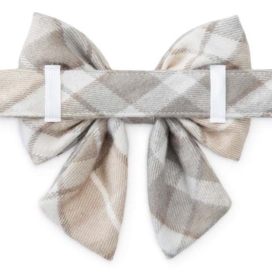 Andover Plaid Flannel Lady Bow Collar from The Foggy Dog