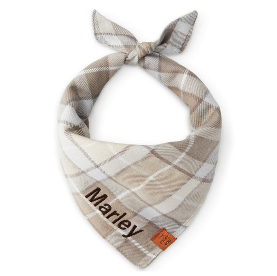 Andover Plaid Flannel Dog Bandana from The Foggy Dog