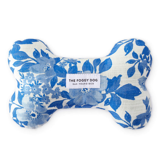 Blue Roses Dog Squeaky Toy
