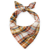 Cornucopia Plaid Flannel Dog Bandana view 1