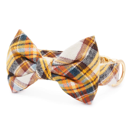 Cornucopia Flannel Bow Tie Collar