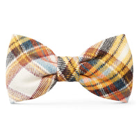Cornucopia Plaid Flannel Dog Bow Tie view 1
