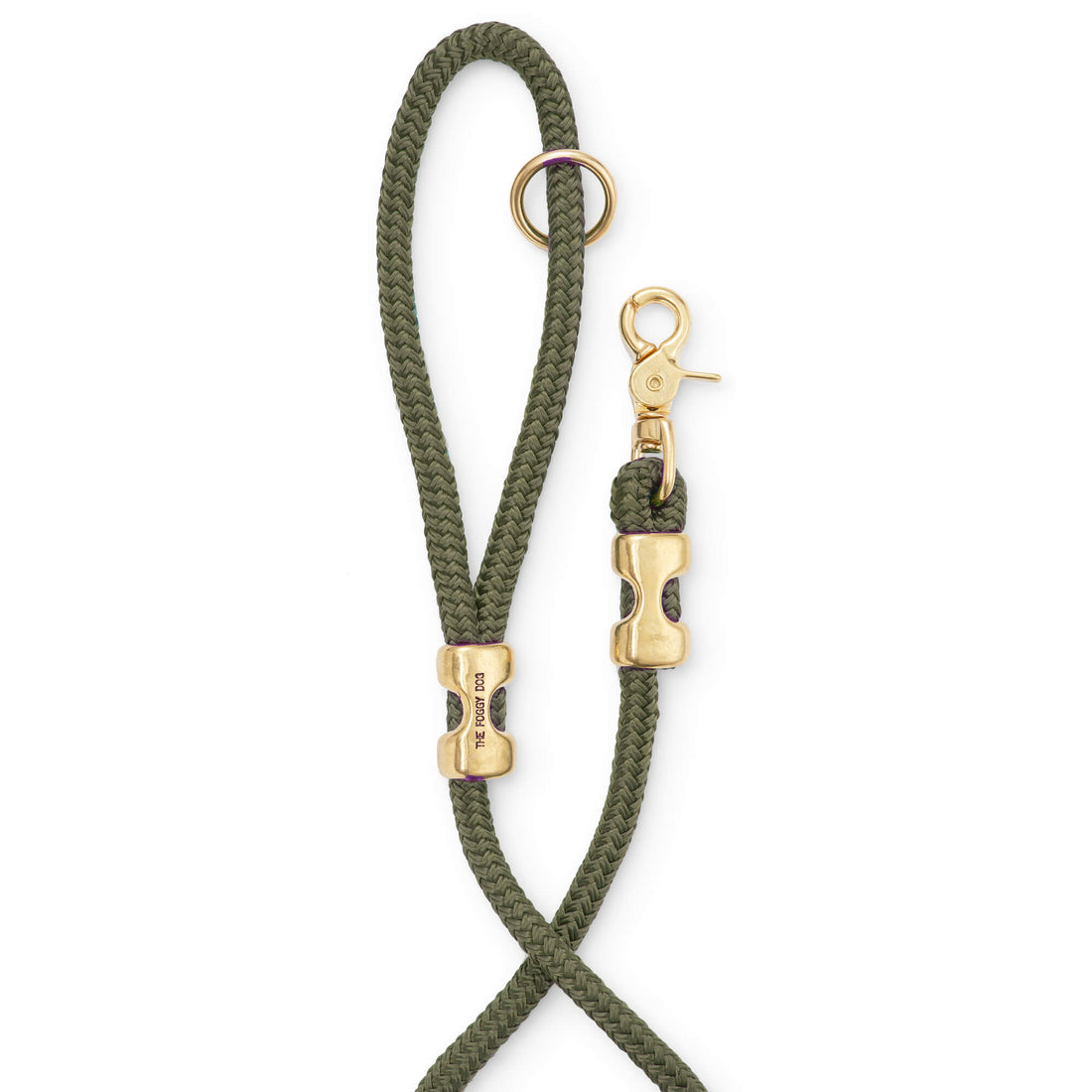 Olive Marine Rope Dog Leash The Foggy Dog